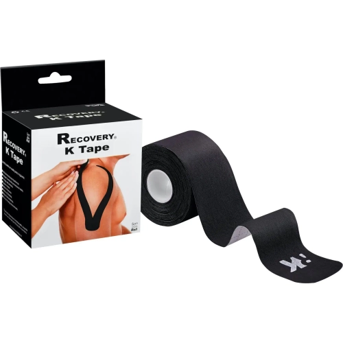 Tape Kinesiológico Precortado Negro 5 cm x 5mt