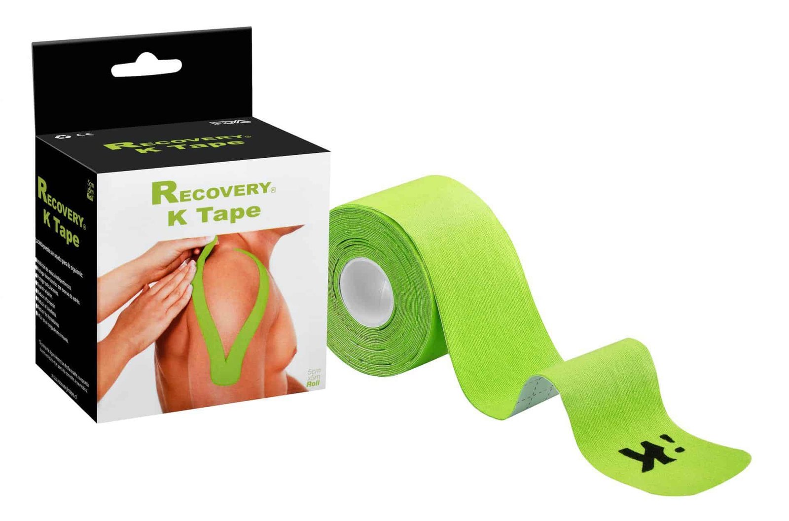 Tape Kinesiológico Precortado Verde 5 cm x 5mt