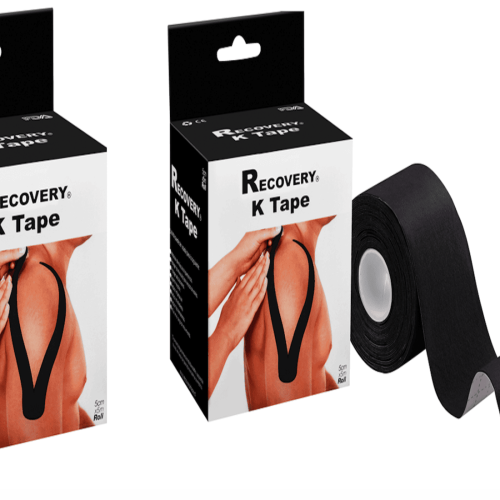 Duo Pack Cinta/Tape Kinesiológico Negro 5cmx5mt Precortada