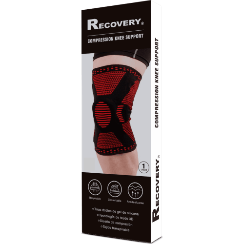 Pack Rodillera Deportiva Ortopédica con Soporte Lateral - Artritis Gym - Rojo - Imagen 6