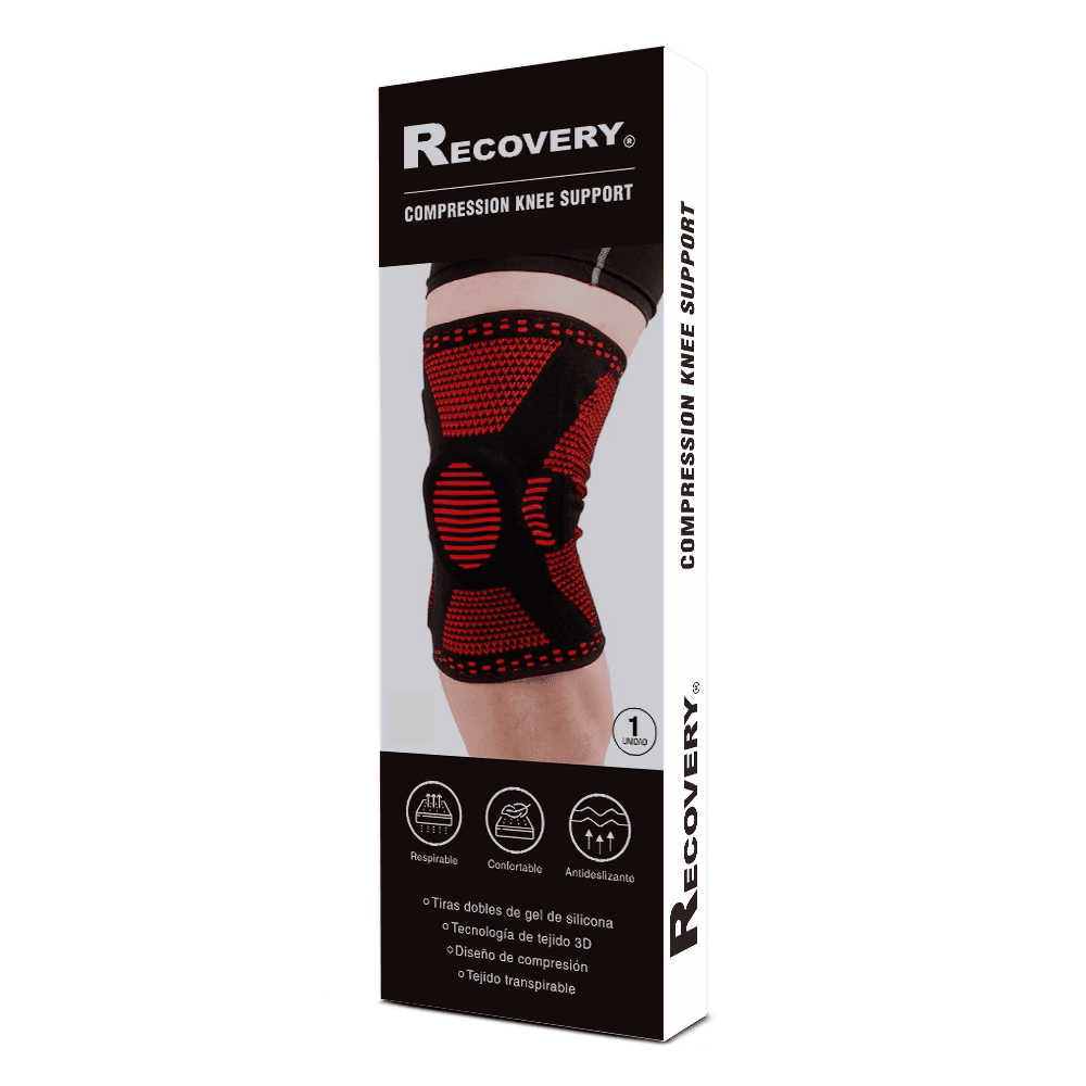 Pack Rodillera Deportiva Ortopédica con Soporte Lateral - Artritis Gym - Rojo - Imagen 6