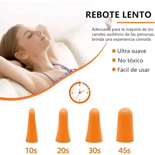 Tapones de Oído Suaves - Silencio y Confort 12 Unidades - Imagen 3