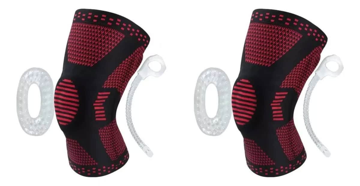 Pack Rodillera Deportiva Ortopédica con Soporte Lateral - Artritis Gym - Rojo