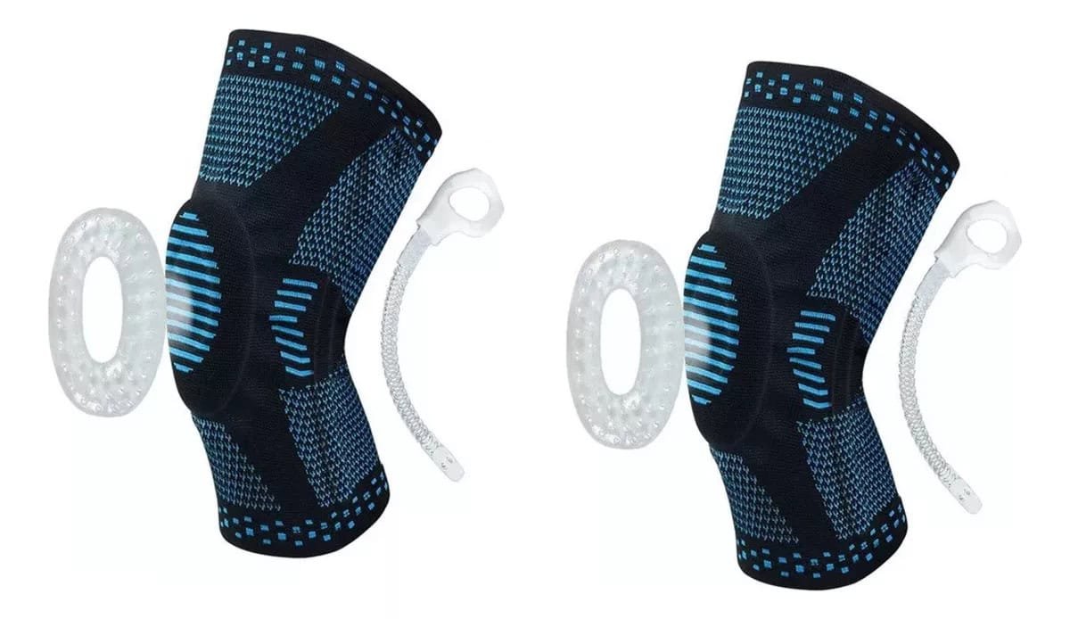 Pack Rodillera Deportiva Ortopédica con Soporte Lateral - Artritis Gym - Celeste