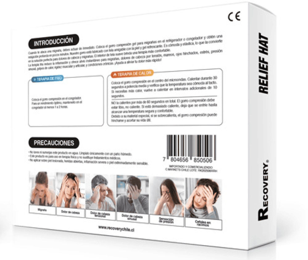 Compresa Gorro Gel 360° Frio Y Calor Alivia Migraña - Imagen 2